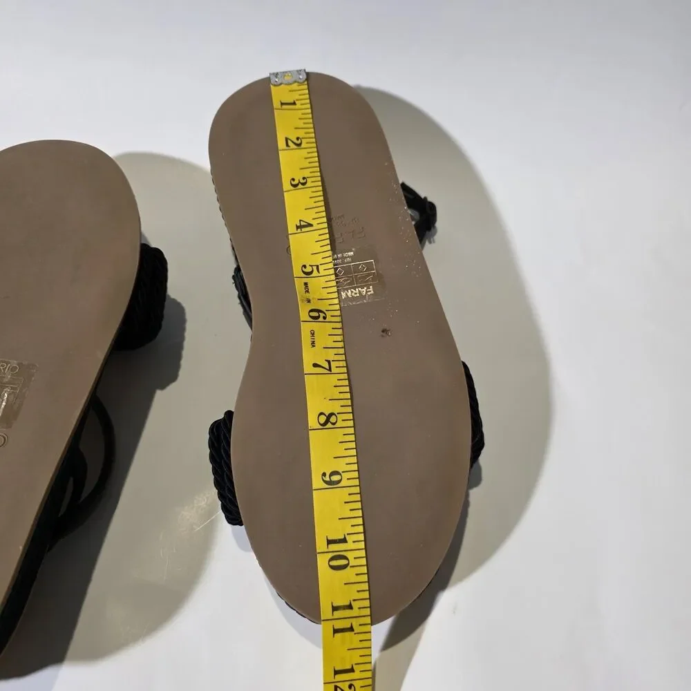 NEW FARM RIO Espadrille Wedge Sandal, Black Size 9
